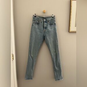 Levi's 501s Light Blue Straight Leg Jeans